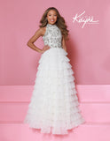 Sugar Kayne Pink Ruffle Pageant Dress for Girls