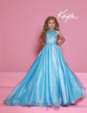 Kailey Sugar Kayne Pageant Dress – Papaya, Sky Blue, White