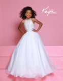 Kailey Sugar Kayne Pageant Dress – Papaya, Sky Blue, White