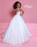 Kailey Sugar Kayne Pageant Dress – Papaya, Sky Blue, White