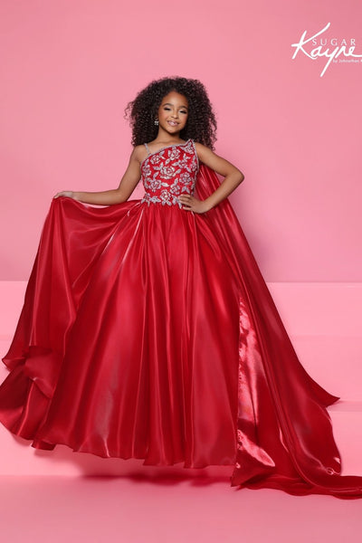 Sugar Kayne One Shoulder Pageant Ball Gown