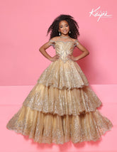 Sugar Kayne Couture Tiered Pageant Ball Gown