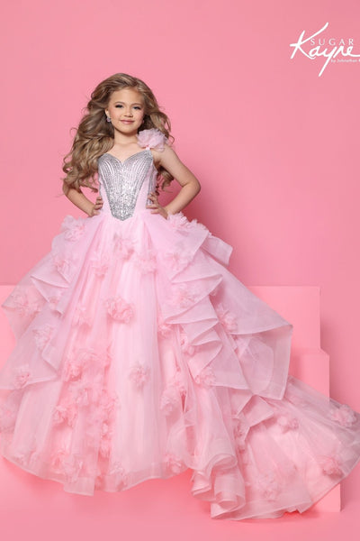 Sugar Kayne Floral Couture Pageant Ball Gown for Girls