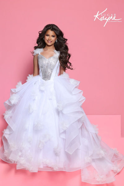 Sugar Kayne Floral Couture Pageant Ball Gown for Girls