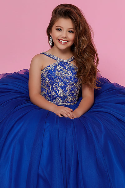 Sugar Kayne Alina C143 Hot Pink Girls Pageant Dress