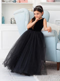Malia Girls Velvet and Tulle Flower Girl Pageant Gown - Elegant Formal Dress
