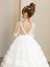 Bohemian White Communion Dress - Sarai Girls Special Occasion Dress