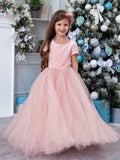 Lilia Velvet Tulle Flower Girl Gown - Special Occasion Dress | Blush Kids