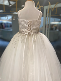 Girls’ Sparkling Tulle Ball Gown – Elegant Dress for Communion & Special Events