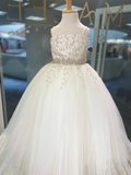 Girls’ Sparkling Tulle Ball Gown – Elegant Dress for Communion & Special Events