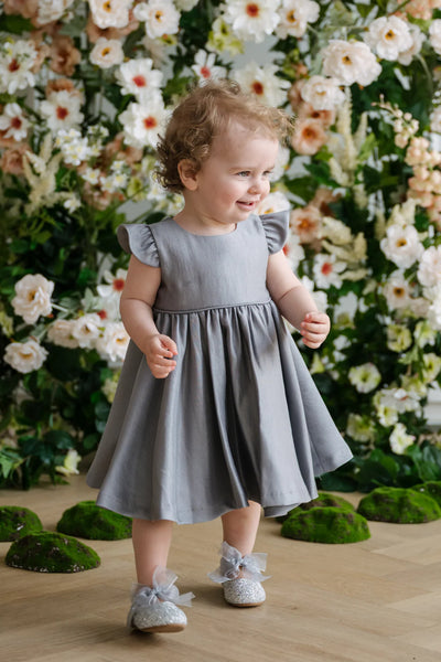 Maribel Greyson Dark Grey Baby Dress | Teter Warm Couture
