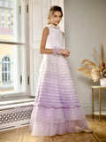 Justine Girls Couture Ruffled Tulle Gown - Special Occasion Dress