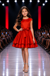 Girls Satin Pageant Interview Dress | Signature Designer