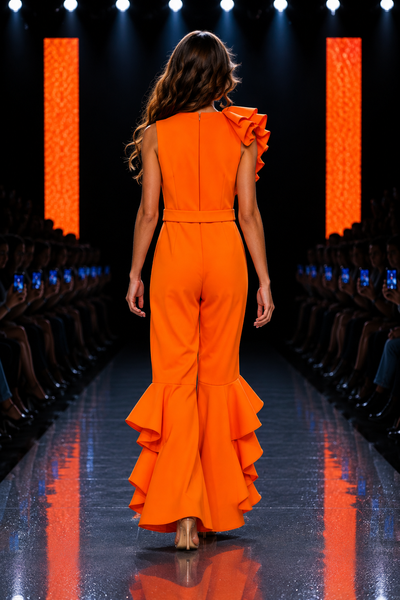 Girls Pageant Interview Jumpsuit | Ruffle Fun Fashion