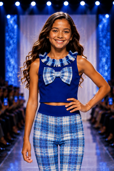 Girls Tweed Bell Bottom Pageant Outfit | Signature Designer