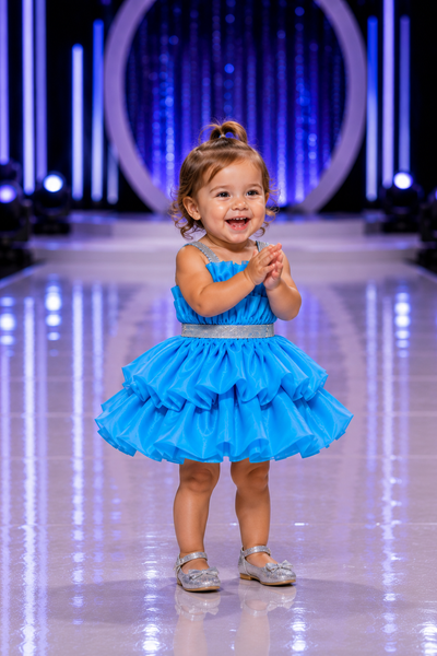 Girls Pageant Dress Organza Tiered Ruffle Skirt
