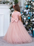 Lilia Velvet Tulle Flower Girl Gown - Special Occasion Dress | Blush Kids
