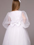 Celestine Dream Couture Gown – White Communion, Flower Girl & Special Occasion Dress