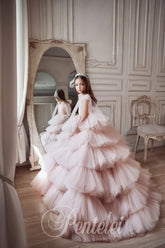 Pentelei Couture - Arabelle Layered Tulle Couture Gown for Girls