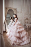 Pentelei Couture - Arabelle Layered Tulle Couture Gown for Girls