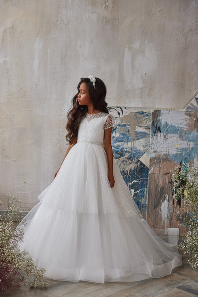 Pentelei Couture Communion Special Occasion Flower Girl Pageant Dress