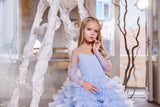 Girls Dress Pentelei Couture Ruffled Tulle Princess Pageant Party Gown