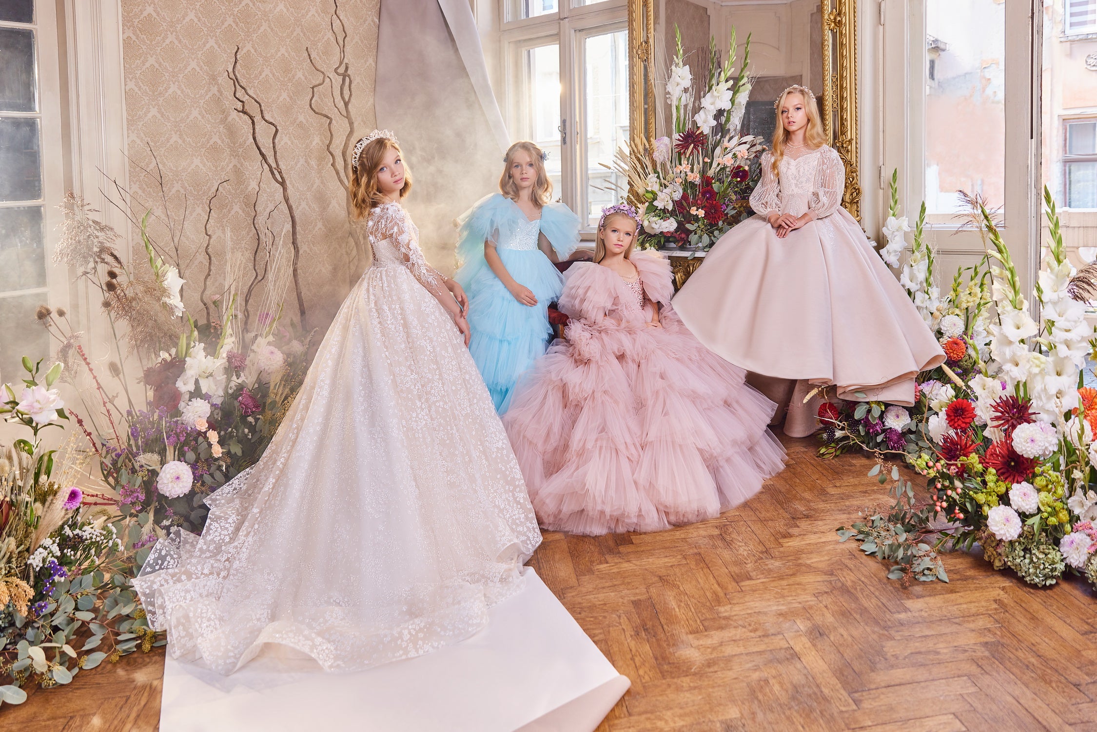 Girls Dress By Pentelei Couture Classic Special Occasion Wedding Party Dress