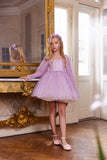 Pentelei Couture Girls Violet Sparkle Tulle Pageant Dress - Fairytale Look