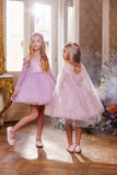 Pentelei Couture Girls Violet Sparkle Tulle Pageant Dress - Fairytale Look