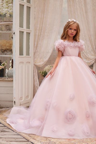 Pentelei Couture Girls Wedding Flower Girl Special Occasion Party Dress