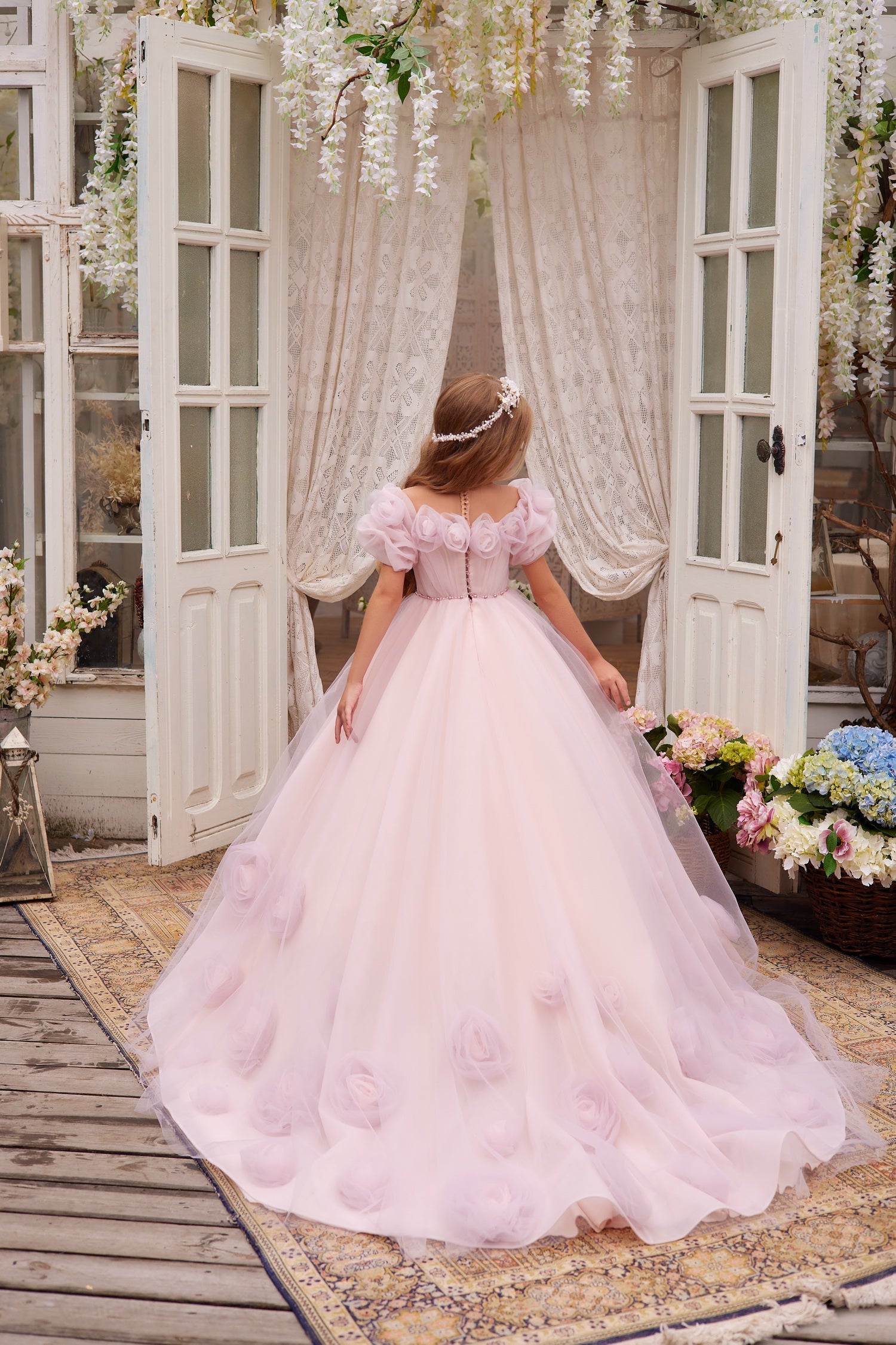 Pentelei Couture Girls Wedding Flower Girl Special Occasion Party Dress