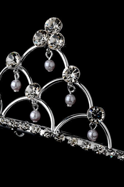 The Pyramid Flower Girl Communion Tiara With Faux Pearls