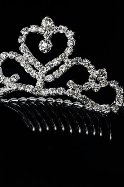 The Brooklyn Flower Girls Silver Heart Tiara