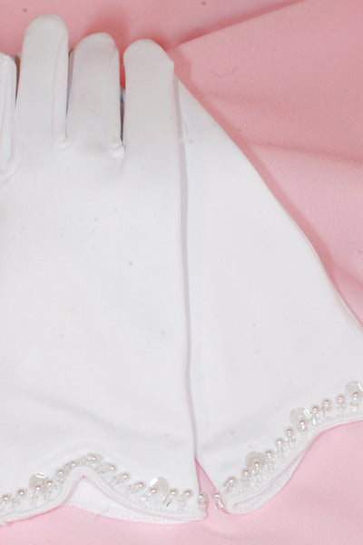 Madelina Girls Communion Satin Gloves