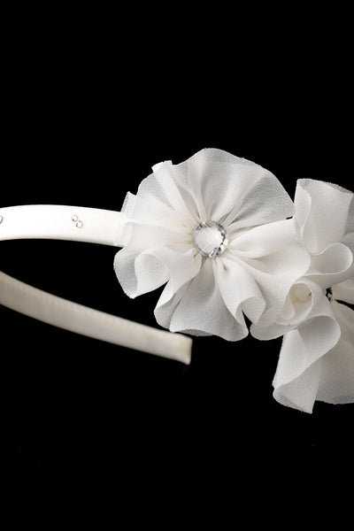 The Jemma Crystal Beaded Girls Communion Headband