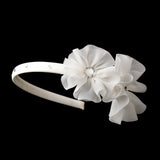 The Jemma Crystal Beaded Girls Communion Headband