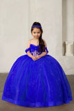Amaris Glitter Princess Dress – Girls Fuchsia Ball Gown