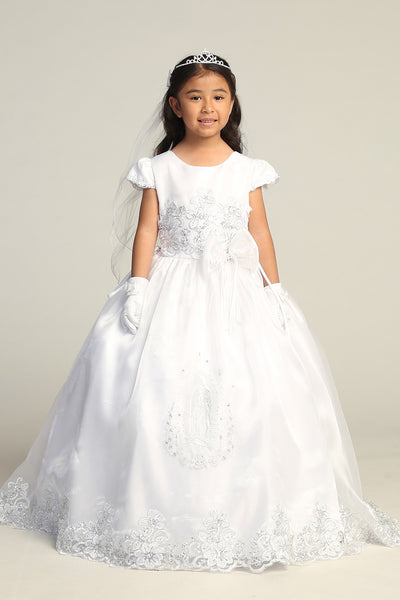 Maria Embroidered Gown – Perfect for First Communion & Special Events