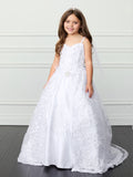 Adeline Communion Dress - Embroidered Gown with Bolero Jacket