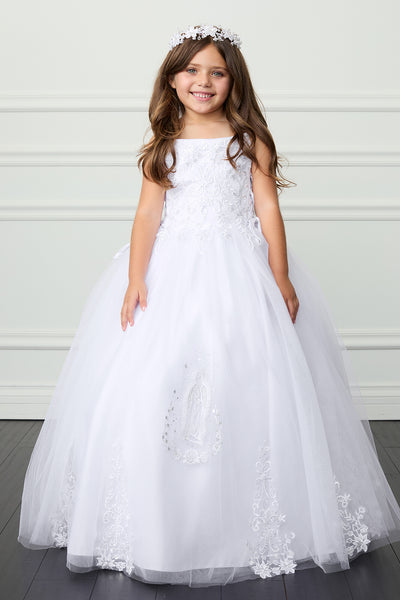 Millie Communion Dress - Lace Tulle Gown with Bolero Jacket