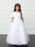 Melody Communion Dress - Tulle Gown with Rhinestone Accents