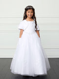 White Girls Communion Dress Maria Embroidery & Bolero