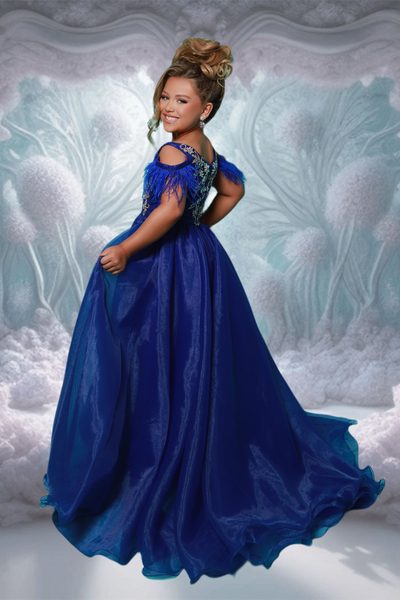 2Cute by Kate Parker Girls Pageant Gown - Bubblegum & Royal