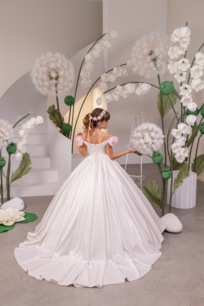White Couture Girls Pageant Ball Gown | Luxury Fashion Couture Dress