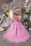 Isadora Belle Pink Couture Girls Pageant Gown | Blush Kids