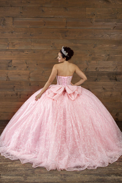 Justina Rosé Gown – Lilac Quinceañera Dress with Bow