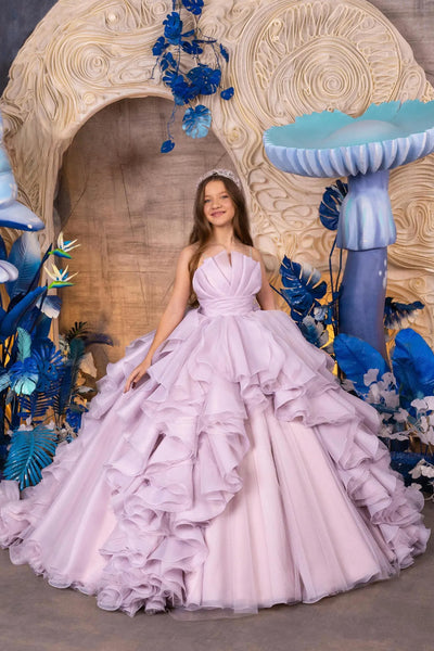 Maristella Ruffle Lilac Couture Gown – Girls’ Special Occasion Dress