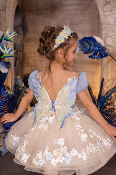 Lucina Butterfly Gown – Couture High Low Pageant Dress for Girls