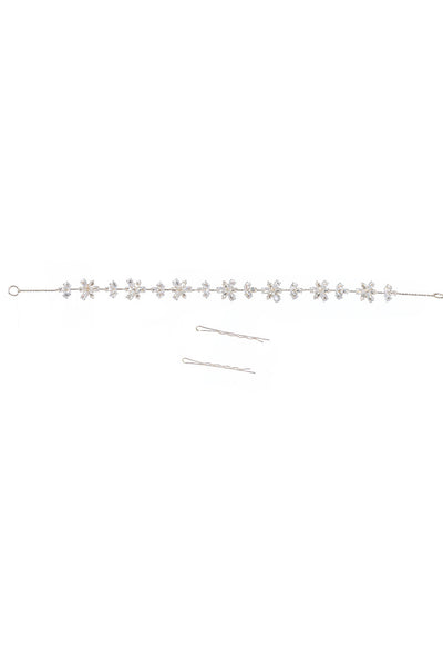 Girls Crystal Floral Headband Elegant Hairpiece