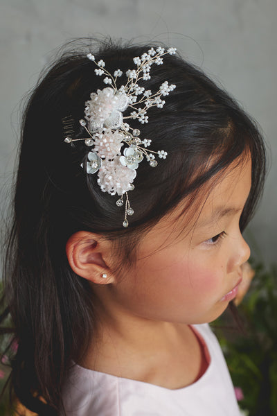 Kids Floral Crystal & Beaded Headpiece Elegant